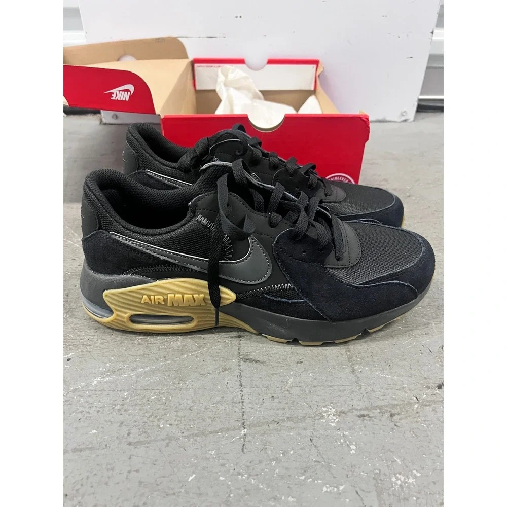 Nike Air Max Excee HV0928-010 Sneakers Mens US 10D Black Gum Suede Running Shoes